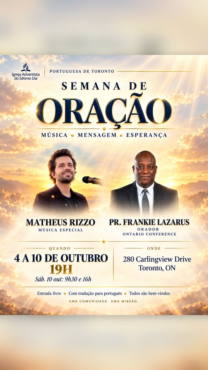 Semana de Oração poster, story size, in Portuguese